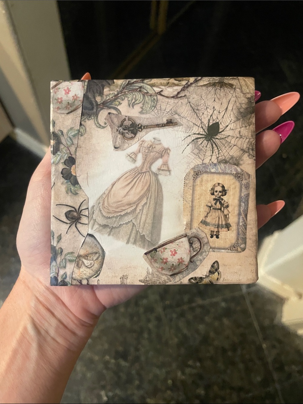 “Haunted Dolls & Dress” art piece